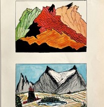 1932 Geology Erosion Van Loon Interpretive Art Print Lithograph History Antique - $47.50