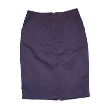 Anthropolgie Maeve Pencil Skirt Size 2 Purple 28&quot; Waist Button Front Maeve - £15.78 GBP