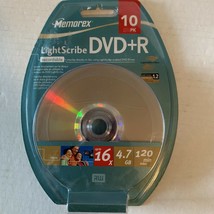 Memorex Light Scribe  DVD+R 10 pack 4.7 GB/120 Minutes/16X recordable NEW SEALED - £11.78 GBP
