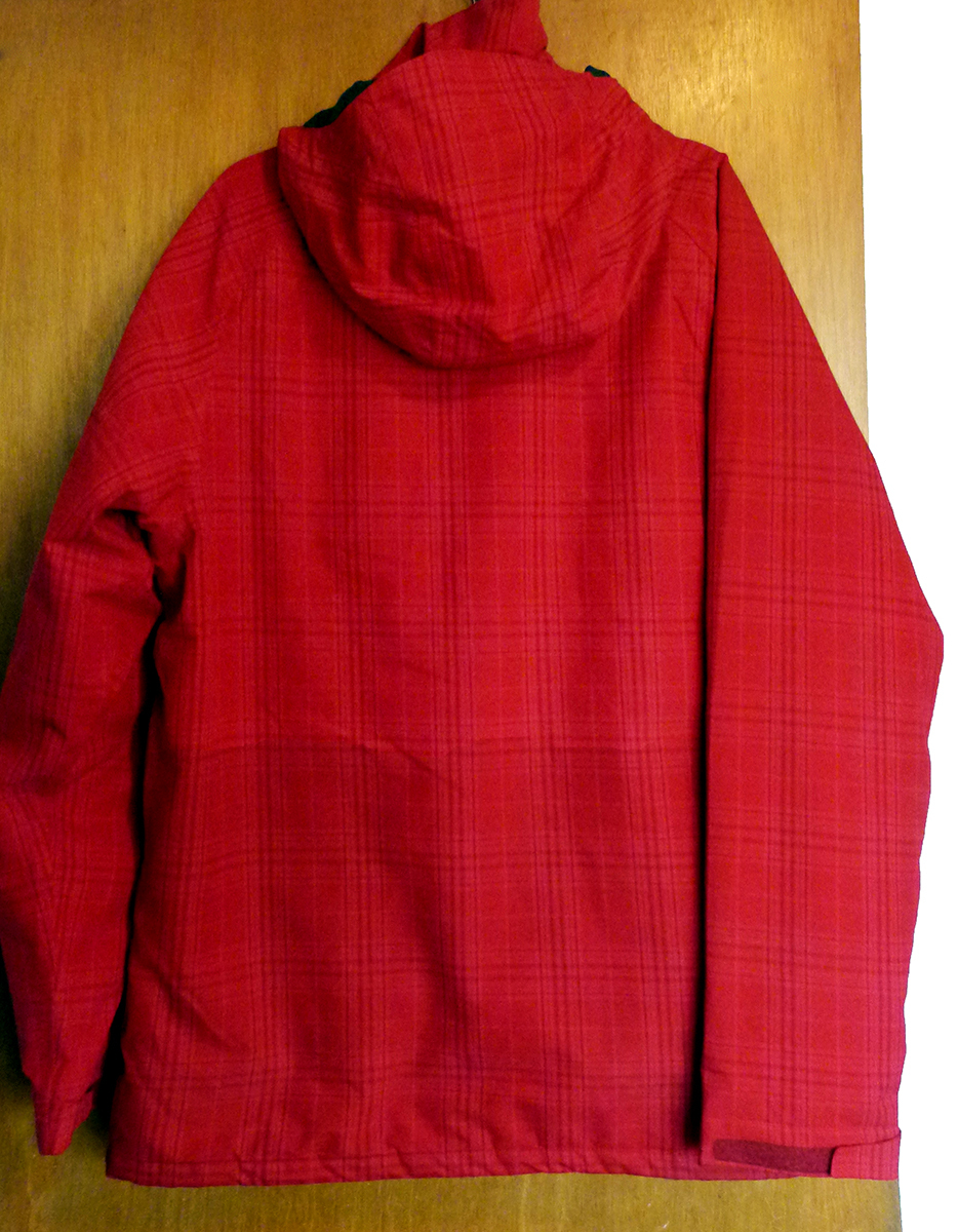 MERRELL Opti Shell Opti Warm Jacket Womens Large Removable Hood Red Plaid Coat