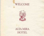 Continental ALTA MIRA Hotel Restaurant Menu Sausalito California 1970&#39;s - £53.81 GBP