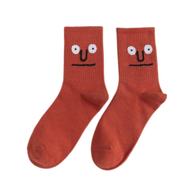Anysox 5 Pairs One Size 5-9 Red Unisex Wacky Expressions Style Trend Surprised - £22.10 GBP