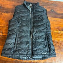 Eddie Bauer Vest Womens Size M Black Down Puffer Full Zip - $37.03