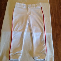 Champro softball fast pitch pants Size small white Girls red piped New - $13.79