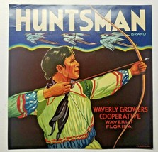 Vintage Huntsman Original 1940s Waverly, Florida Vegetables Crate Label (B-2) - £14.93 GBP