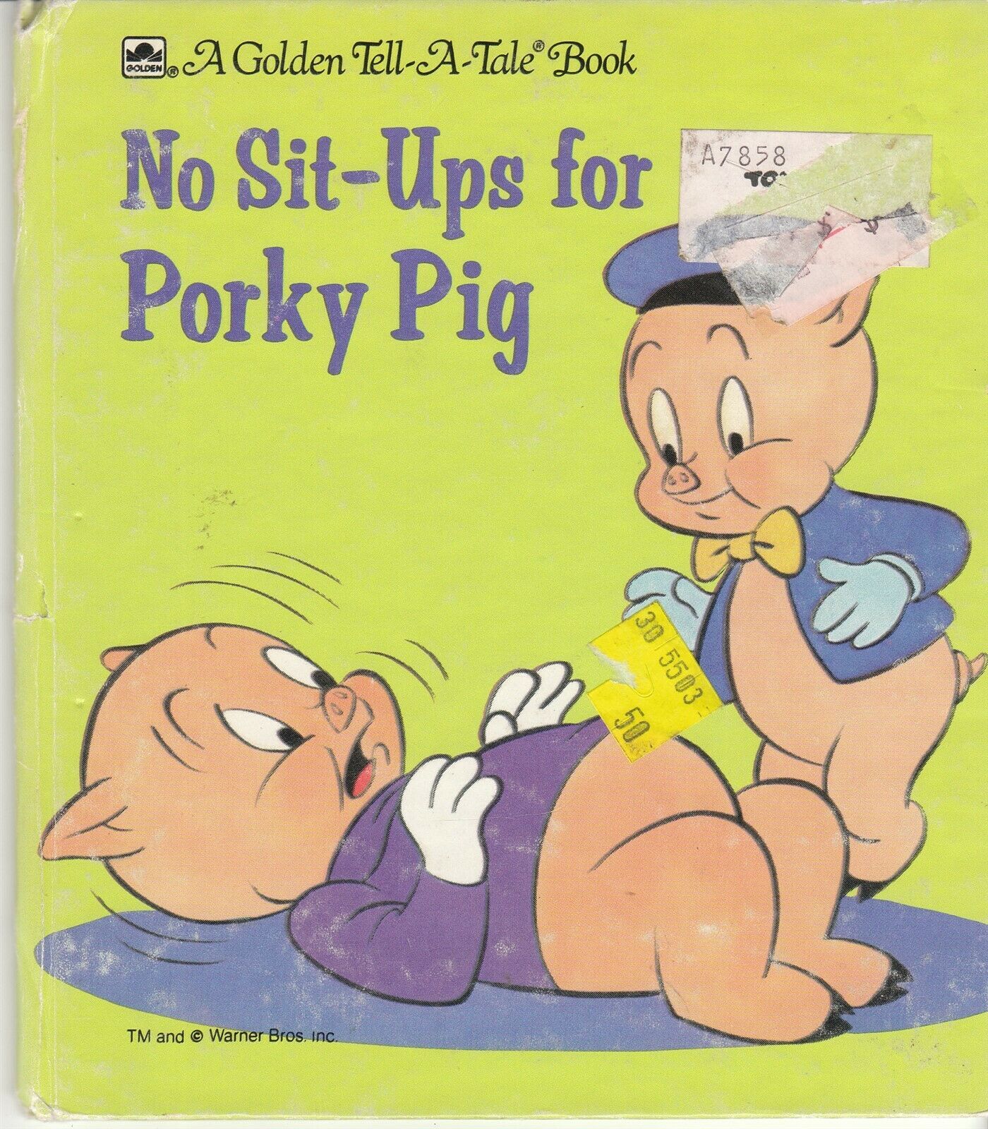 Primary image for No Sit Ups for Porky Pig 1985 Golden Tell A Tale Book