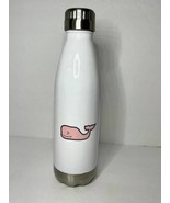 Vineyard Vines Tailgate Water Bottle White Pink Whale Screw Top Lid 17.5oz - £13.94 GBP