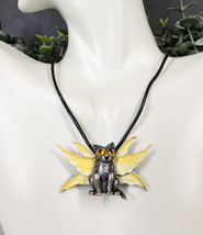 Fae Pixie Dust Magic Feline Cat With Fairy Wings Pewter Jewelry Necklace - £12.57 GBP