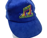 Vintage Salem Soundwaves Cigarettes Blue Corduroy Snapback Trucker Hat 80s - £13.86 GBP