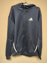 Adidas Mens Size Medium Navy Blue Design for Training Full Zipper Hoodie... - $23.75