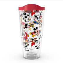 Mickey Mouse 24oz Tumbler Drink Cup w/ Red Lid Hot Cold Double Wall Tervis - $26.00