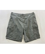 Denver Hayes Men&#39;s Cargo Shorts Size 40 Gray Cotton Flat Front Casual Sh... - $7.92