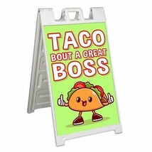 Taco Bout A Great Boss Signicade 24x36 Aframe Sidewalk Sign Banner Decal - £34.67 GBP+
