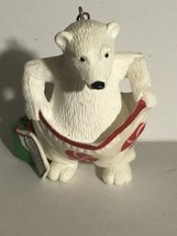 Vintage Polar Bear With Oversized Shorts Dad Ornament Christmas Decoration XM1 - £10.12 GBP