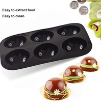 Silicone Molds, Hot Chocolate Bomb Mold with 6 Semi Sphere Jelly Holes 1 pack - £6.82 GBP