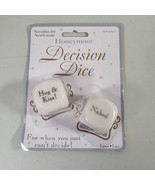 Honeymoon Novelty Dice Decision Romantic Partners 2 Die White Love Ideas... - $9.95