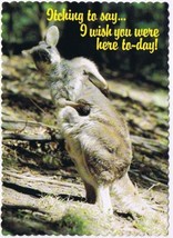 Australia Postcard Kangaroo Itching To Say Wish You Were Here - £2.32 GBP