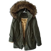 Vintage Y2K Baby Phat Faux Fur Hoody Coat Jacket Green Parka Small MINTc... - €76,82 EUR