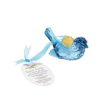 Sweet Tweets Bird Ornament #6009591 Enesco~Poem Card~Acrylic~Blue~Happiness~ - £11.34 GBP