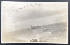 1904-1918 AZO WWI A Present to the Kaiser Navy Depth Charge Explosion Postcard - £11.00 GBP