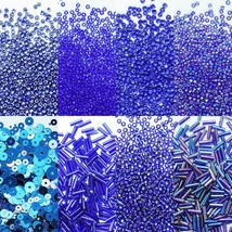 Many Kinds Of Craft Beads Including Glass Bugle Seed Beads ?Sequins Beads For Di - £15.01 GBP