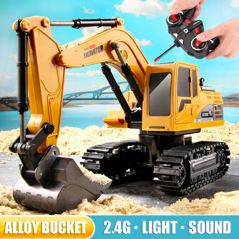 RC Excavator 2.4Ghz 6 Channel 1:24 RC Engineering Car Alloy And Plastic - £16.36 GBP+