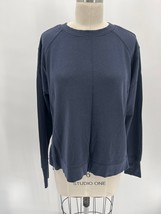 Sweaty Betty Piece Pullover Sweater Sz M Navy Blue Long Sleeve - £21.53 GBP