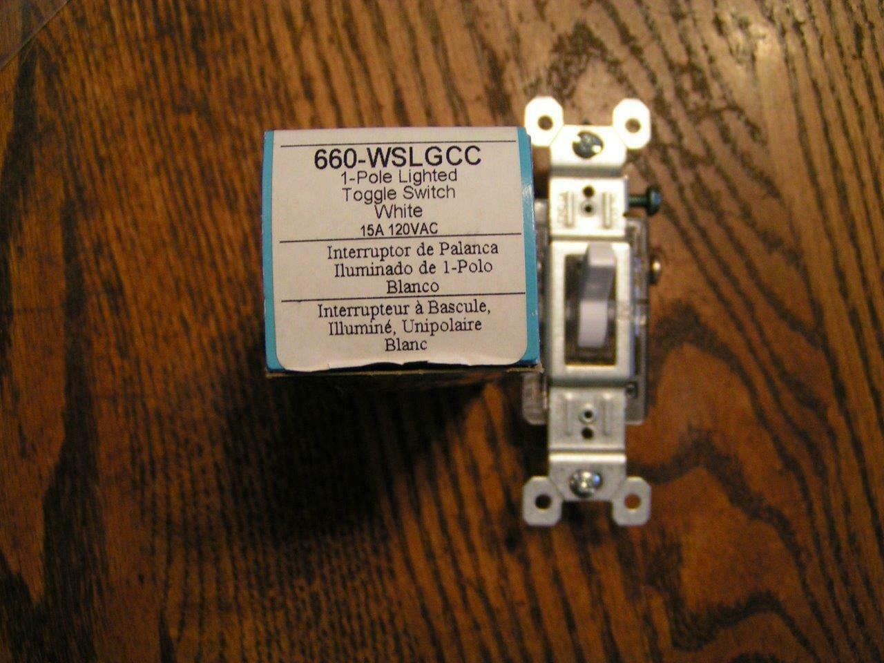 Primary image for 3 Switches Pass Seymour 660-WSLGCC  switch 15A 120VAC white  invE39