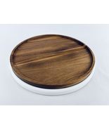 Rubbermaid Lazy Susan Turntable Spinner 10” White #230T W/Wood Piece MCM... - $19.00