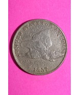 1857 Flying Eagle Cent Penny Exact Scarce Early Type Coin as Pictured 53 - €25,67 EUR
