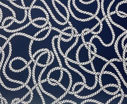Sunbrella 145239 Maritime Nautical Blue Rope Outdoor Indoor Fabric By Yard 54&quot;W - £33.56 GBP