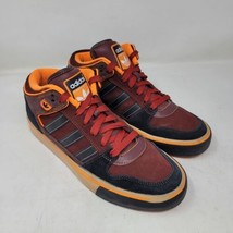 Adidas Mens Sneakers Sz 8.5 M Culver Vulc Mid Brick Black Mahogany Shoes - £67.12 GBP