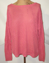 NWT New Womens M Prana Parker Sweater Top Organic Cotton Red Slate Open LS Nice - £70.71 GBP