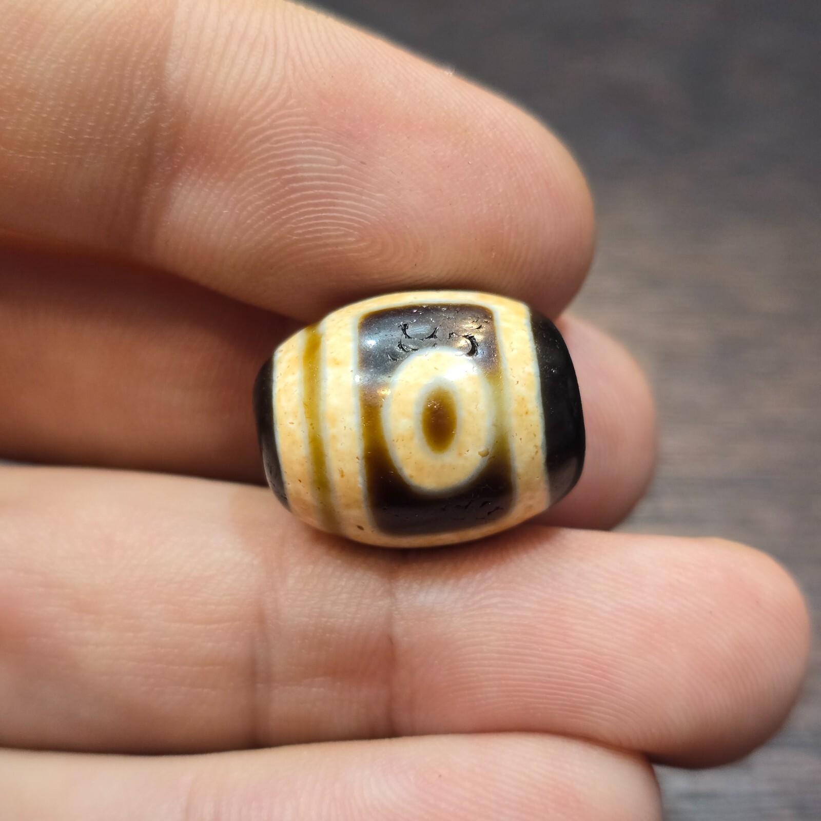 Antik Stil Alt Tibetisch 2 Augen Achat Stein Dzi Perlen Amulett Item image 8