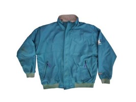 Vintage Helly Hansen Jacket Mens Large Blue Coat Fleece Lined Full Zip O... - $28.50