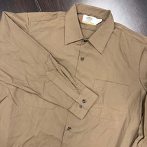 Riverside Mens Large Work Utility Shirt Button Up Collared L/S Tan Khaki - $642.60 MXN