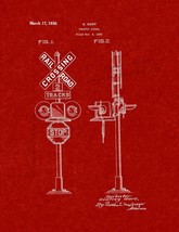 Traffic Signal Patent Print - Burgundy Red - £6.31 GBP+