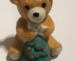 Hallmark Bear With Christmas Tree Christmas Decoration Ornament Small XM1 - $6.92