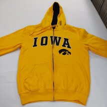 Colosseum Men's Yellow Full Zip Iowa Hawkeyes Drawstring Hoodie Jacket Size S image 14