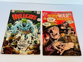 Military Comic Book Charlton lot 1969 Army War Heroes 35 Hellcats DC 117... - $39.55