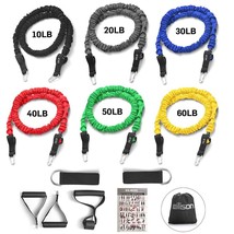 13 Pcs Resistance Band Kit With Heavy Duty Protective Nylon Sleeves For Safe Wor - £79.23 GBP
