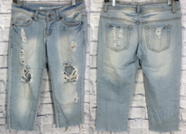 Womens Blues Society Jessica Kennedy Stretch Distressed Size 5/6 Denim B... - £13.69 GBP