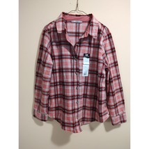 Youth Girl Lee Rider&#39;s Pink Plaid Fleece Shacket Jacket Shirt NWT Size Large - £13.23 GBP