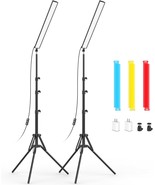 This 2-Pack Led Video Light Stick Comes With A 62.99&quot; Tripod Stand, Color - $77.96