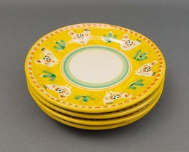 Solimene Vietri Camillo Positano Yellow Bird Chicken 7 7/8&quot; Salad Plate ... - £156.20 GBP