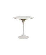 20&quot; Diameter White Tulip Flower Style Faux Marble End Side Table Mid-Cen... - $4,968.00 MXN