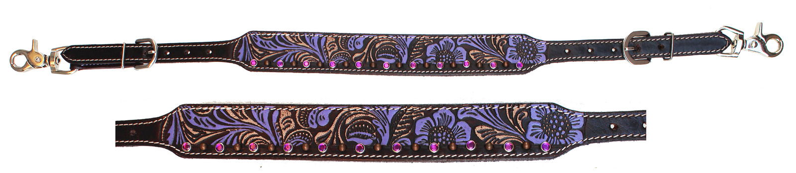 Western  Tack Floral Tooled Leather Wither Breast Collar Strap  10503 - $32.66