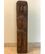 Stunning Large Carved Wood Figural Totem Totemic Sculpture Signed by Artist - £467.25 GBP