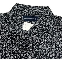 Abercrombie &amp; Fitch New York City Skyline Shirt XL Black Print Button Up... - £43.80 GBP