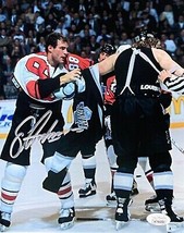 Eric Lindros Autografato Philadelphia Flyers 8x10 Combattere Foto JSA ITP - £76.86 GBP